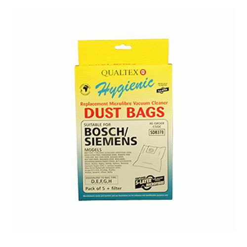 Microfibre dust bags x5 - Suitable for Karcher, Bosch and Siemens. Equivalent to type D,E,F,G Bosch bags  Radford Vac Centre  - 1
